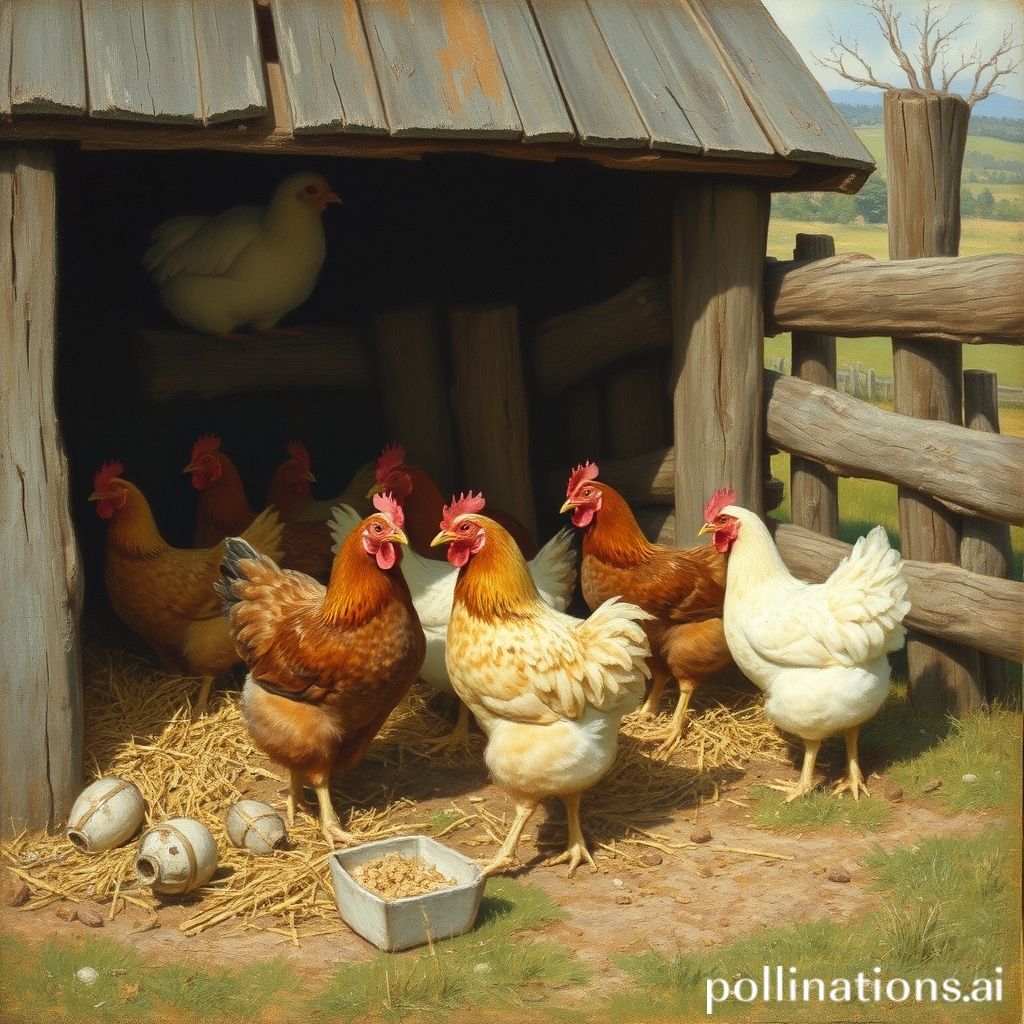 where do chickens pee from